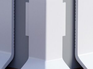 A18b SKIRTING PROFILE CORNER  40 mm – OUTER
